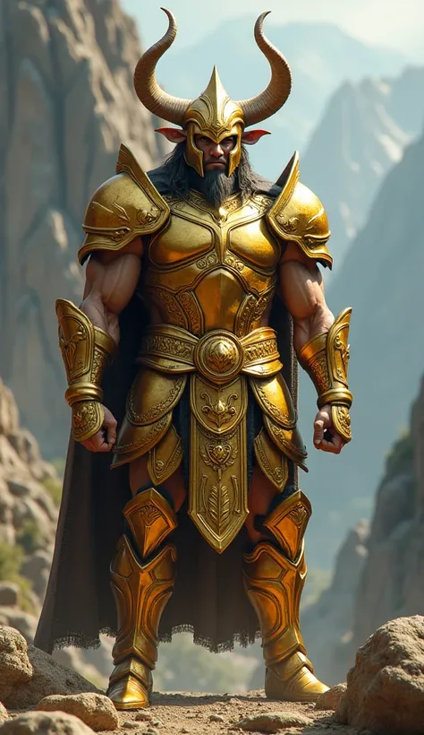 Taurus warrior in golden armor