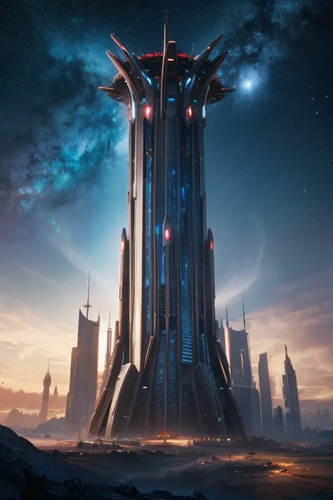 Megastructure Tower Fantasy Sci-Fi Top Quality Universe