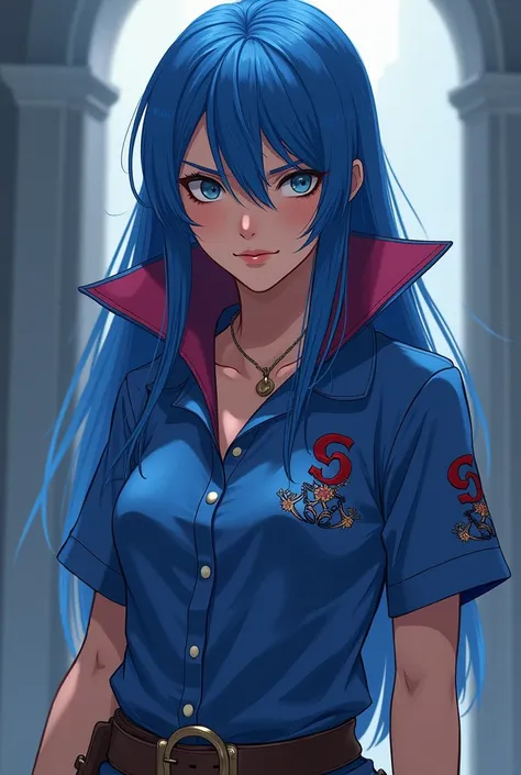 Fire Emblem Princess Lucina wearing a Massive Popped Collar Polo