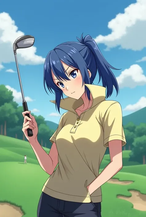 Fire Emblem Lucina wearing a Massive Popped Collar Polo while playing Golf