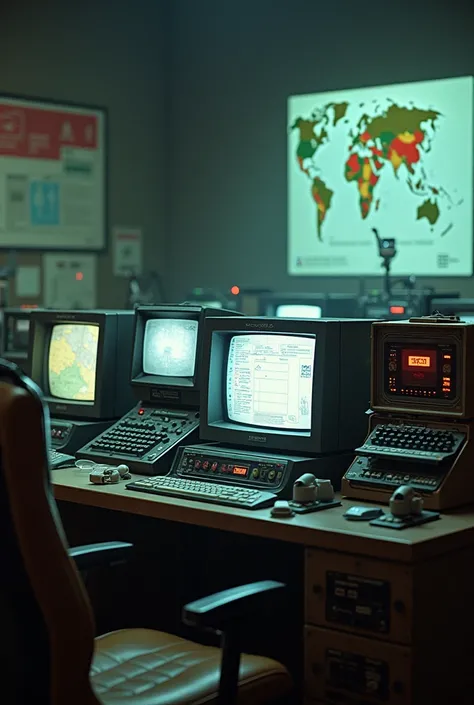 Cold War images about computing but with old computers