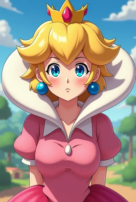 Anime, Princess Peach wearing a Massive Popped Collar Polo