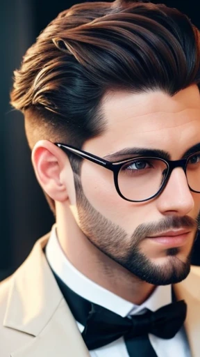 A handsome Jewish man with stylish hair focus on the face