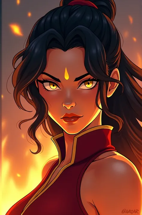 Create an image of Azula from Avatar, Bella, sexy,2d,Fire,perfecta,sexy