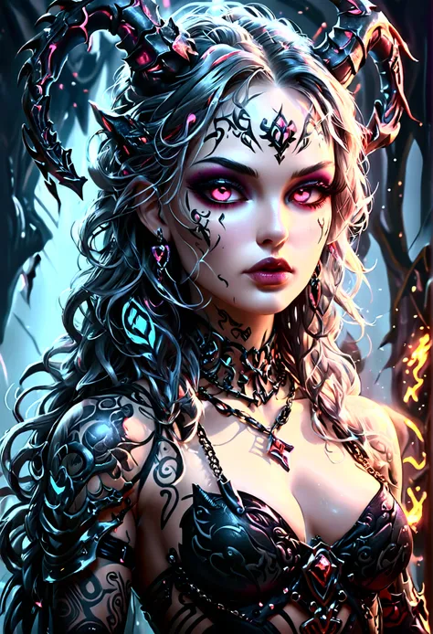 beautiful digital artwork, beautiful digital art, detailed gorgeous face, 10k high quality detailed art, very beautiful digital art, digital art. highly detailed, beautiful detailed body, Create a hyper detailed photograph of a perfectly simetrical tattooe...