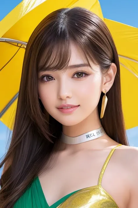 (Please redeem, 8k, On the table, 超High resolution: 1.3), One Girl,  ,Light brown hair, Straight bangs, Hair behind the ear, Hair that falls over the shoulders, Long Hair,  Slim figure, Ultra-thin face, Delicate lips, Beautiful Eyes, double eyelid, , A lit...