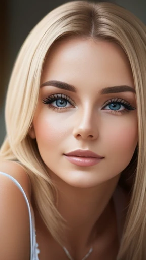 A beautiful Polish woman focus on her face