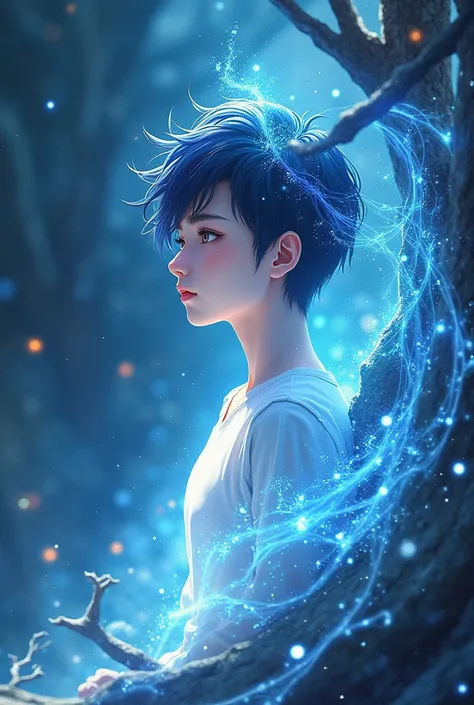 Thoughts are energy, thus motivation and discipline are directed energy, with a certain vector against entropy. Light can be a wave and a particle at the same time, so we can focus our energy towards one or the other. Depict this in an anime fashion
[Reali...