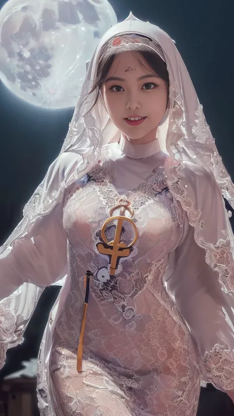 (masturbation:0.25),(Orgasm:2.0),(A Ultra cute young Japanese nun:2.0),(she wearing a decorated with lace nun costume and scart slim fit:2.0),(beautiful detailed dropped eyes:2.0),beautiful detailed lips, (extremely detailed cute and beautiful face:2.0), l...