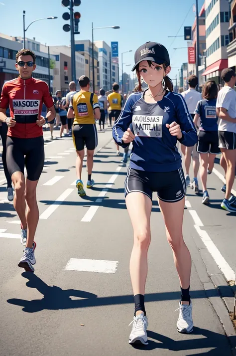 marathon runner, short pants