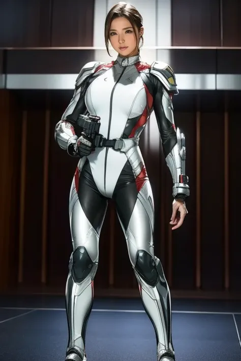 Close-up of a man wearing a silver suit holding a gun, From seeds, jetstream sam from metal gear, wearing sci-fi military armor, Silver space suit, , , Full body X-Force outfit, SF Women, Snake-faced female security guard, Female protagonist, Sci-Fi Female...