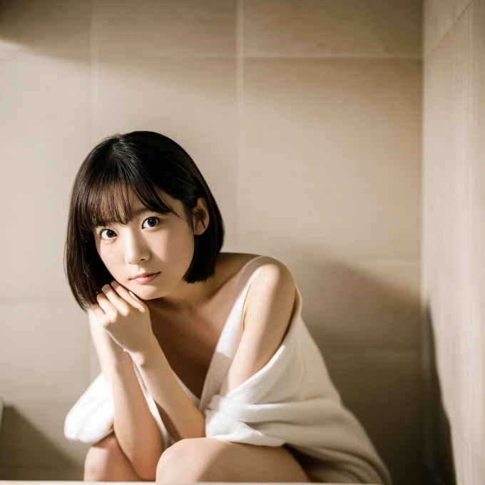 (masterpiece),(4k),(detailed photo),(high quality photo),a portrait of a japanese idol female,teenager,no makeup ,in a minimalis...