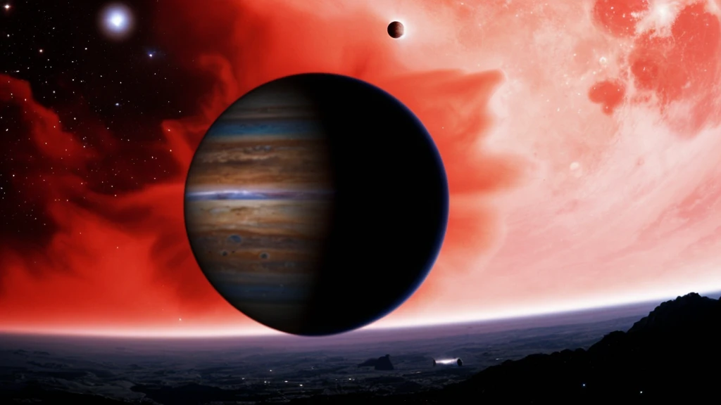 A planets atmosphere is tearing its self apart.