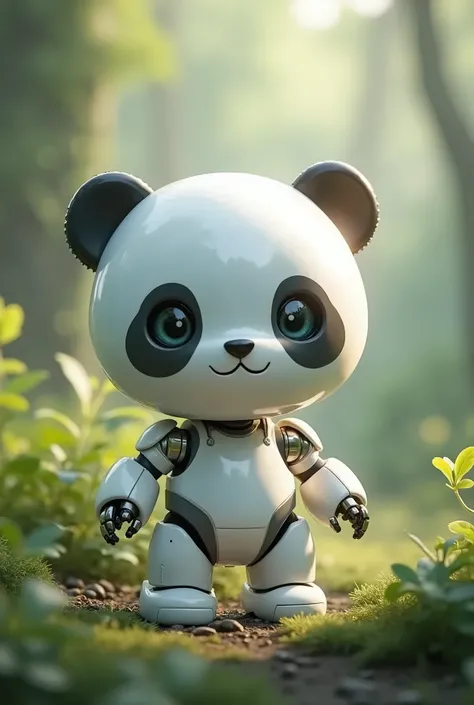 White panda robot