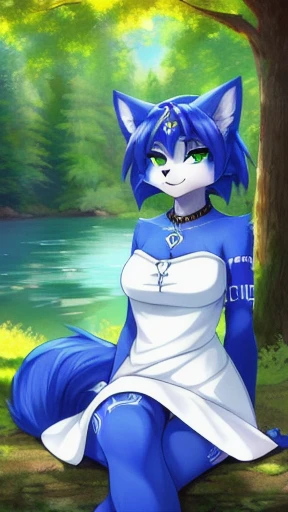 A beautiful and detailed (sweet portrait) von ((Krystal)), Sternenfuchs Krystal, Schlank, liebenswert, green eyes, medium breasts, By zinfyuu on pixiv,by twistedscarlet60, uploaded on pixiv, by fluff-kevlar, (masterpiece), (best quality), (anthro furry:1.3...