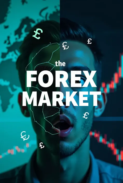 For a YouTube thumbnail titled "What is Forex Market," consider the following elements:

1. Background: Use a split background with a world map on one side and candlestick charts on the other.


2. Text: Boldly display the title in large, clear fonts, with...