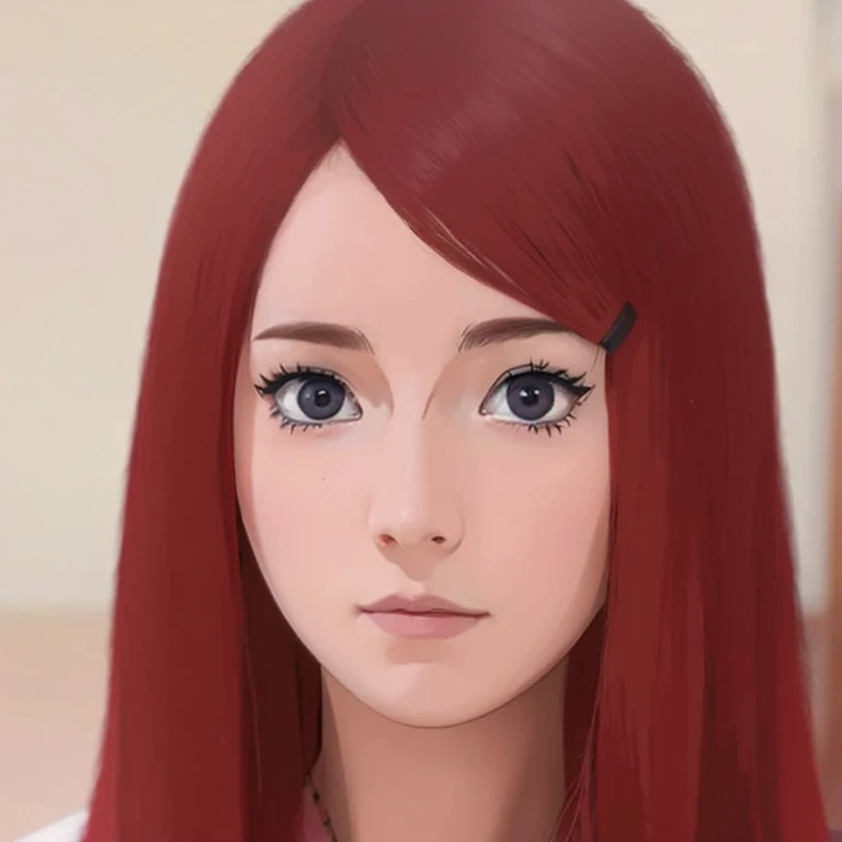 a young woman ,eurasian appearance(beautiful,elegant,maternal), red hair, slightly violet eyes, japanese clothing, ultra detaile...