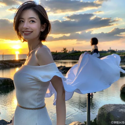 (Realistic, 超Realistic:1.4), 16K HDR, High resolution,((Whiskey Glass)),((Whiskey Bottle)),((Whiskey Glass)),Happy smile、short hair,The best smile、Japanese actress,so beautiful(It looks like the real thing),Evening Dresses,Cocktail Dresses、Whiskey Bottle、T...