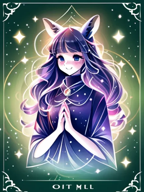 purple jewel hair, green gemstone eyes, 白いgoatの頭の女の子, 黒曜石のgoatの角, jewelry girl, girl eating jewels, water-soluble jewel flower, ...