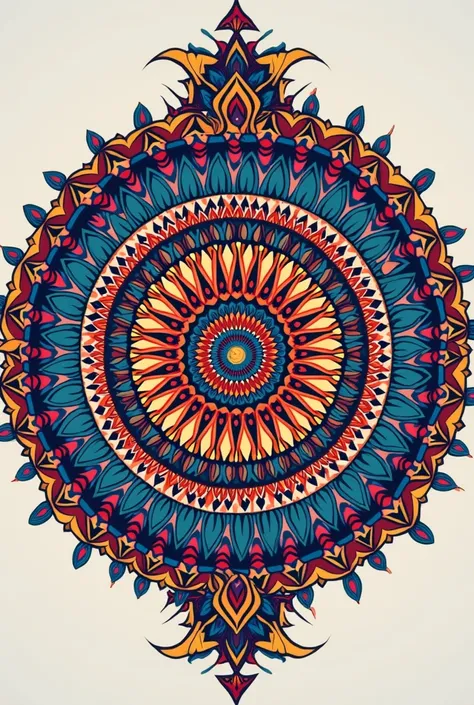 low saturation geometric mandala, t-shirt design
