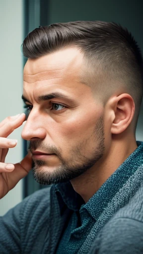 A Polish man focuses on his face