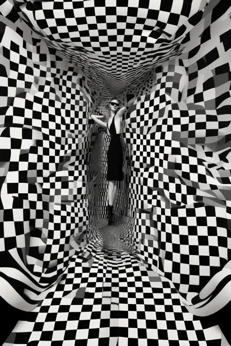 op art - step into the world of op art fashion, where brocade and chintz fabrics come to life with pixelated plaid designs. crea...