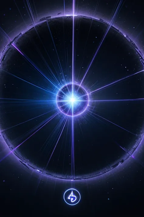 Blue portal with purple energy