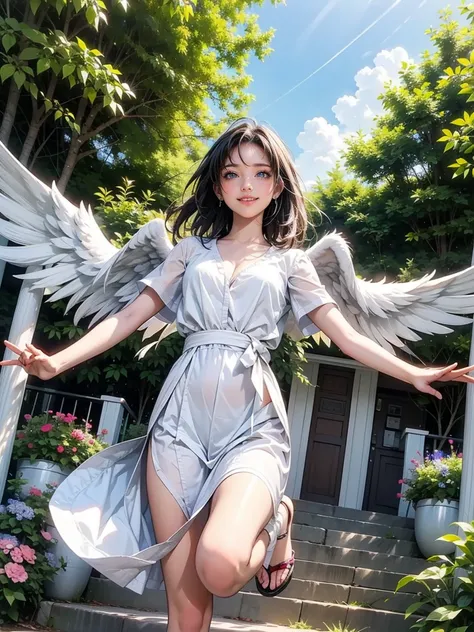 Angel Art, Everybody jump, smile, joy, heaven, like, garden, happiness, Light, Let me