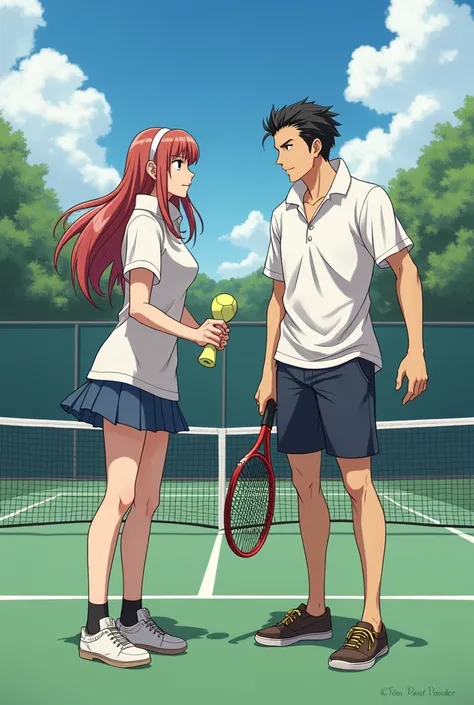 Fire Emblem Lucina with her boyfriend are both wearing Massive Popped Collar Polos while being douchebags and playing Tennis