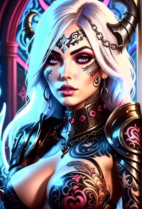 beautiful digital artwork, beautiful digital art, detailed gorgeous face, 10k high quality detailed art, very beautiful digital art, digital art. highly detailed, beautiful detailed body, Create a hyper detailed photograph of a perfectly simetrical tattooe...