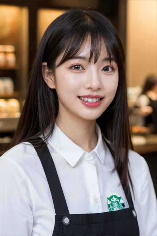 1 korean girl, Very detailed、(8k、Highest quality、masterpiece:1.2)、(realism、Realistic:1.37)、Ultra-high resolution、Detailed face、(Highest quality)、(masterpiece)、 Super-Ultra-realistic、high quality、age 23、Black long Hair:1.5、low ponytail:1.5、Blunt bangs、swept...