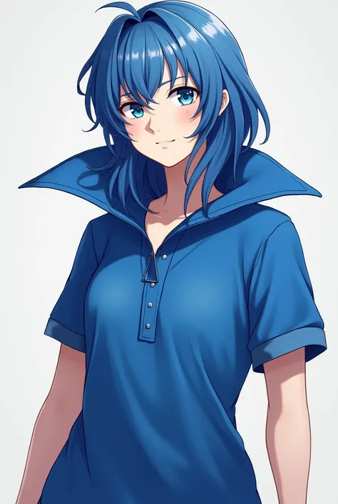 Fire Emblem, Princess, Lucina wearing a Blue Polo with a Massive Popped Collar Polo