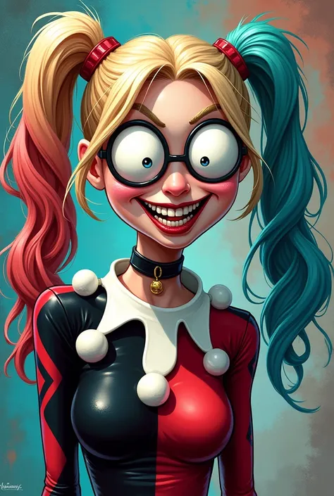 Harley Quinn with googly eyes