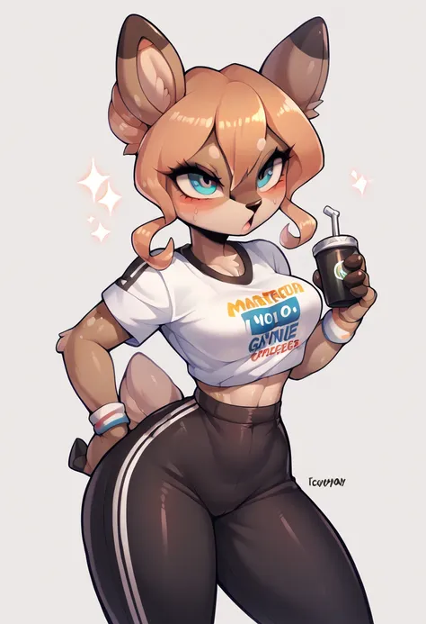 ((promotional images)), ((without distorted titles)), ((marketing)) (furry) female visayan spotted deer: female animal mascot fo...