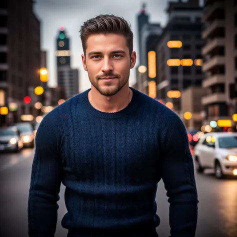 1man, raw photo, portrait of a charismatic male fitness model, 30 years old，small beard, sexy and charming expression，gloomy eye...