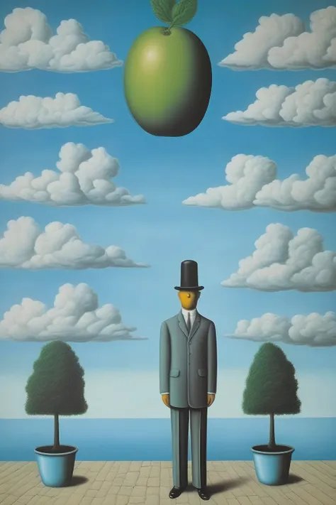 rené magritte style - a painting in the style of rené magritte