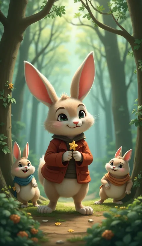 title: “The Brave Rabbit and Unexpected Help” In a peaceful forest, there lived a rabbit named Kiko. Kiko is known as a cheerful and enthusiastic rabbit.. However, One day, The peace of the forest is disturbed by the arrival of a group of animal gangsters ...