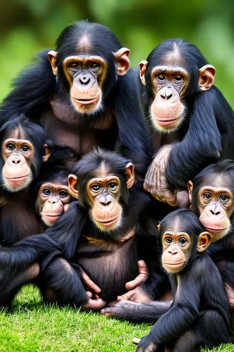 1 cheeky chimp family,1 baby chimpanzee,1 mother chimpanzee,1 father chimpanzee,thick diapers,adorable,playful,cute,mischievous,...