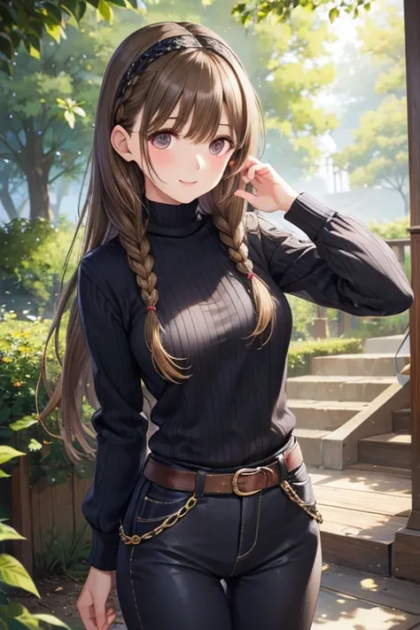 my grandmother、Shiny brown hair,  (Beautiful brown eyes、Sparkling eyes, Fine grain)、smile、Ultra-detailed eyes、Highly detailed face, Highly detailed eyes,


masterpiece, Best Quality, One girl,  standing, Cowboy Shot, Outdoor, Detailed Background, nature, B...