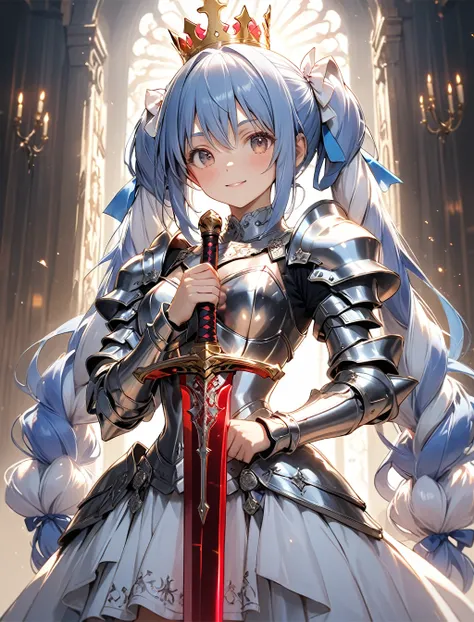 (1girl, (Usada Pekora:1.5), light smile, twin tail, slender body, crown, kings luxurious gown, (hololive)), (Masterpiece: 1.3), best quality, (Maximum Resolution: 1.2), ultra-detailed, cinematic, details, vibrant colors, dramatic lighting, Perfect Beautifu...