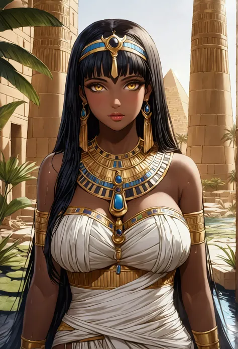 girl from ancient Egypt

((dark skin:1.5,dark body:1.5,dark face:1.5)),(((yellow_eyes:1.3))),intricate eyes,beautiful detailed eyes,symmetrical eyes,big eyes:1.5,glowing yellow eyes,(large breasts:1.5),((((long black hair,black hair,colored inner hair)))),...