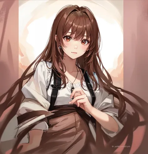 ((best quality)), ((masterpiece)), (detailed), 1girl, light brown eyes, lighe brown hair