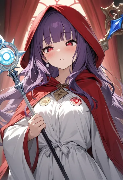 perfect anatomy, precise illustration, extremely detailed CG, ((masterpiece, best quality, extremely detailed, absurdres)), background boke, 1girl, Alone,
((((Princess of Moonberg)))), ((1little girl)), ((drooing eyes)),(((deep purple hair))), ((Blunt bang...