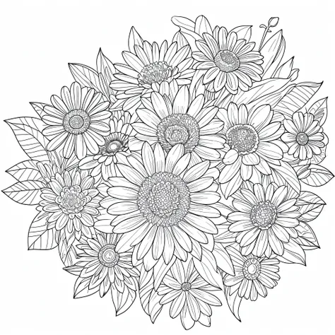 animal and flower coloring pages