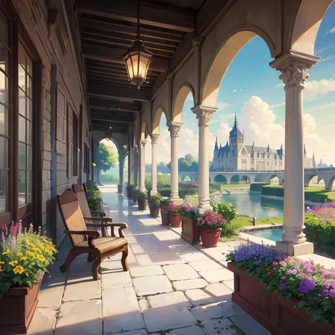 ((best quality)), ((masterpiece)), (detailed), scenary, flowers