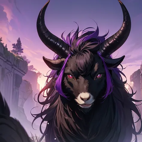 Masterpiece, high fantasy, evil artwork, epic and horrible, HD, high quality, best quality, solo character creature alone. Animal artwork. Evil animal creature. Full view.
{{(A male black goat of darkness:(appearance: animal dark goat body. Red goat-like e...