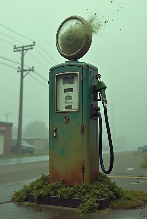 Image of a gasoline pump distributing marijuana 