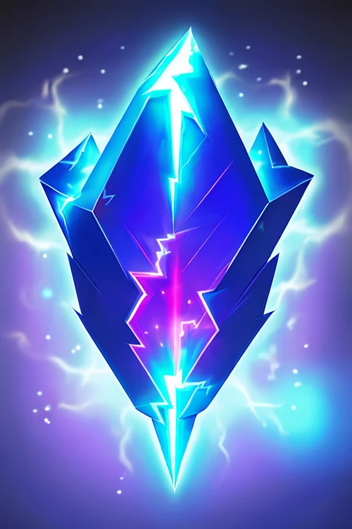 lightning element with blue blur and purple shadows logo iconű