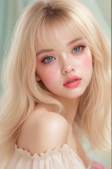 (detailed), studio lighting, hyper detailed, realistic portrait, perfect face.1 teenage girl, 、blue eyes with well-defined doubl...