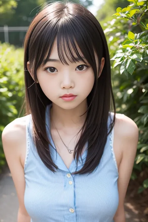 Masterpiece, 8k, , Japanese Girls, RAW Photos, Absurd, Award-winning portraits, 笑face, 笑face, Alone, Uniform, Summer Clothes Idol&#39;face, violet, Gardenia, Delicate girl, Long black hair, Dark Eyes, Upper body digital SLR, Observe the audience, Frank, So...